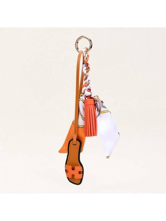 Other - Sandals & Bow Scarf Tassel Bag Charm Keychain Orange